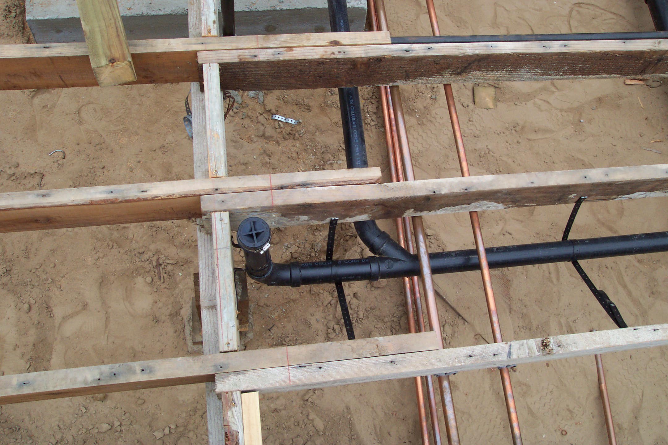 Sub Floor Plumbing Pipes And Framing Pictures
